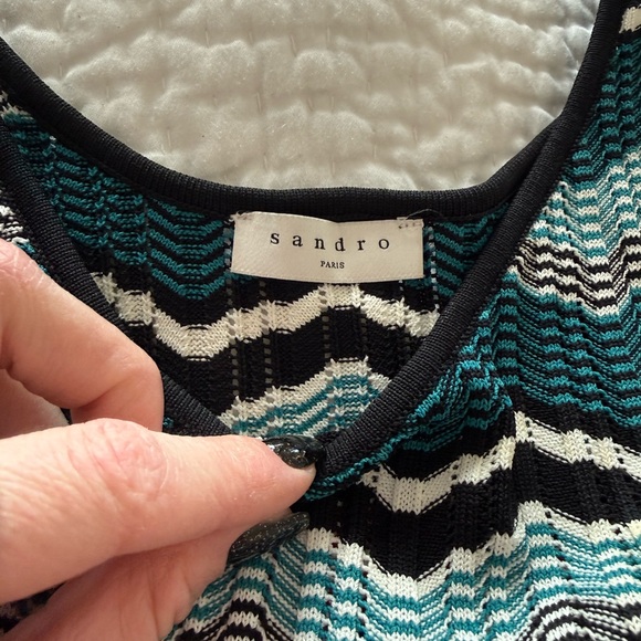 Sandro stretch knit maxi dress size Sandro 2 (FR 38/US 4-6) - Picture 9 of 12